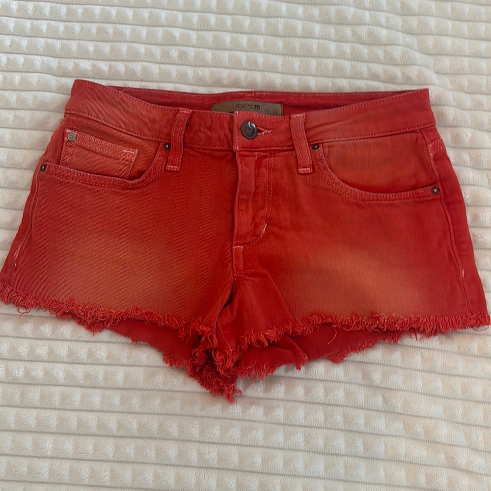 Red Jean Shorts